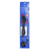 CB antena PNI ML29, ilgis 29 cm, su pridedamu 70 mm skersmens magnetiniu pagrindu ir RG58 kabeliu