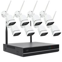 PNI House WiFi660 NVR vaizdo stebėjimo sistemos komplektas, 8 kanalai ir 8 belaidės lauko kameros 3MP, P2P, IP66