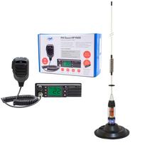 CB PNI Escort HP 9500 radijo stoties komplektas, ASQ, 12-24V + CB PNI ML70 antena, 70 cm su pridedamu 145 mm magnetiniu pagrindu
