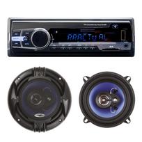 Automobilinis MP3 grotuvas PNI Clementine 8524BT 4x45W + koaksialiniai automobiliniai garsiakalbiai PNI HiFi650, 120W, 16.5 cm