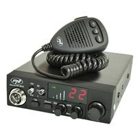 CB PNI ESCORT HP 8024 radijo stoties komplektas, 12V-24V ASQ + CB PNI S75 antena su kabeliu ir stacionariu laikikliu