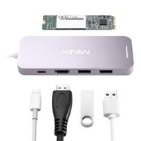 Minix NEO-S2GR USB-C mini jungties adapteris su 240GB kietuoju disku (SSD), HDMI, USB Type-C, 2 x USB3.0