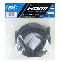 PNI H1500 didelės spartos 1.4V HDMI laidas, kištukinis, Ethernet, paauksuotas, 15m