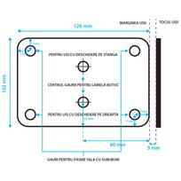 PNI H1073A elektromagnetinė sklendė iš plieno su „Fail Secure“ funkcija, NO