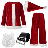 Kalėdų Senelio Kostiumas Kalėdų Senelio Kostiumas Kalėdų Apranga Helovino Cosplay Rinkinys Raudona Dovana 2XL white