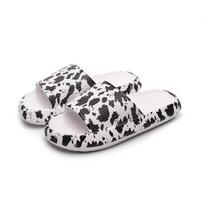 Women's summer simple slippers, men's soft home slippers, couple bathroom non-slip sandals, adult comfortable outdoor beach shoes 36-37 balta