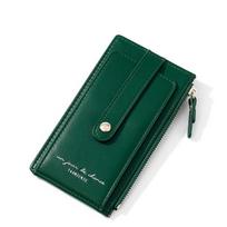 100% Rfid Soft Leahter Wallet Women Many Card Holder Female Purses Theftproof Credit Card Wallet Ladies Zipper Coin Pocket New black
