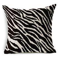 Dekoratyvinės pagalvės Gyvūnai Tekstūros Zebras Leopardas Tigras Žirafa Poliesterio Sėdynės užvalkalas Sofos dekorui Pagalvės užvalkalas Peach skin 30*30(CM)-1Pcs
