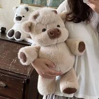 Hot In Stock Kawaii Run Plush Toy Fluffy Stuffed Pink Pig Sheep Highland Cow Room Decoration Dolls Birthday Holiday Gifts orchidėja