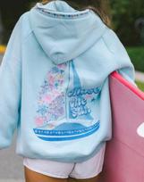 Chasing the Sun: European Size Drop Shoulder Hooded Embroidery Sweatshirt Jacket M gray