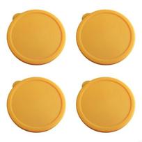 4Pcs Sealing Replacement Jar Lid Silicone Leakproof Lid Cover Durable Glass Custard Cup Cover oranžinė