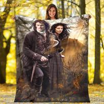 Outlander Antklodės Karo Meilės Spaudinys Sofos Antklodė TV Serialo Antklodė Anime Antklodė Minkštos Antklodės Lovatiesė Mesto Antklodė Dovana 80x120cm