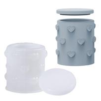 1PC  DIY Epoxy Mold Love Relief Storage Box Silicone Mold Gypsum Scented Candle Cup white