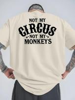 Unisexs Unisex Not My Circus Not My Monkeys T Shirt Tee Streetwear Oversize Summer Fashion Loose Top Short Sleeve Breathable XL black