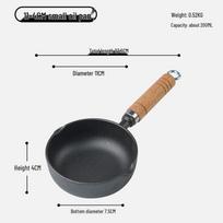 Non-Stick Mini Cast Iron Frying Pan for Oil Drizzling, Stir-Frying, and Egg Frying black