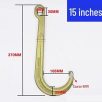 Kraninis ir vilkimo J-kablys su ilga rankena, 8-15 colių, didelė anga Large J Hook 8 inch 1.15kg