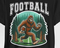 Football Bigfoot T-Shirt: Sasquatch Legend Jersey M blue