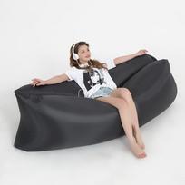 Lauko kempingo lova Lazy Bag Pripučiama lova Oro sofa paplūdimio kilimėlis Nešiojamas miegamasis lova Sofa Piknikas Oro čiužinys Miego kilimėlis Atsparus vandeniui juoda