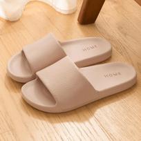 Summer Women Home Slippers Flat EVA Indoor Slides Soft Comfortable Non-slip Slippers Breathable Lightweight Men Bathroom Slippers 38-39 beige