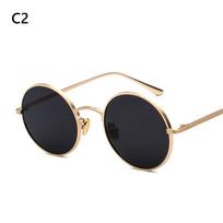 Metal Frame Round Sunglasses for Men Women Steampunk Sunglasses Vintage Sunglasses Circle Glasses UV Protection Circle Glasses beige