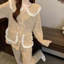 Women's pajamas set pajamas 2-piece set airy soft casual printed pajamas XXL ruda