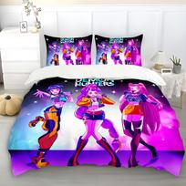Kpop Raganų Medžioklės Merginų Grupės Antklodės Užvalkalų Rinkinys Idol mi Lovos Patalynės Rinkinys Teminis Miegamojo Dekoras Mergaitėms Kalėdinės Dovanos 90x200cm purple