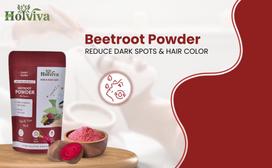 HolViva Beetroot Powder For Skin & Hair | 100% Natural & Chemical-Free Face Pack and Hair Care Solution | Help in Reduce Dark Spots, Skin Brighten white