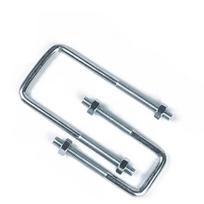 M6 M8 M10 M12 M14 M16 Galvanized U-Bolt with Square Clamp Kit / Pipe Flange Mounting Hardware Right Angle Fastener 2pcs   M6x25x35