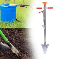 Fertilizer Spreader Gardening Tool Iron Fertilizer Dispenser Manual Handheld blue