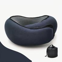 1pc Travel Neck Pillow with Luxury Bag - Comfortable, Breathable, Machine Washable Polyester Cover, Memory Foam Filling, Ideal for Airplane