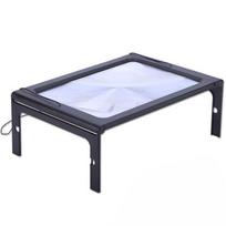 270 * 205 * 110mm LED Light Magnifier Black Full-Page Magnifier for 4X For Elderly 1*Magnifying Glass