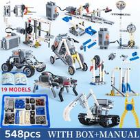 STEM robotikos kodavimo rinkinys Švietimo elektriniai konstravimo kaladėlės Programavimo modelis DIY techninis MOC surinkimo kaladėlės Dovana vaikams gray