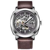 BENYAR Vyriškas automatinis vandeniui atsparus skeletoninis laikrodis 5121 gray