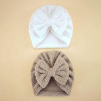 Naujagimio Žiemos Lankelis Turbanas Kepuraitė Plaukų Aksesuarai Megztos Viršutinės Mazgų Lankeliai Vaikams Šilta Naujagimio Kepuraitė Kūdikio Galvos Apdangalas white