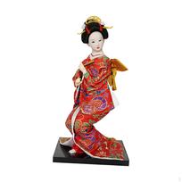 Japanese Kimono Geisha Doll - Decor Style B red