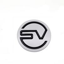 Automobilio kėbulo logotipo lipdukas SV emblema automobilio bagažinės dekoravimo ženklelis D white