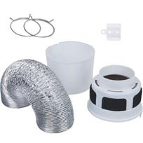Flexible Dryer Lint Trap Kit with Vent Hose 3 in 1 Dryer Vent Lint Filter Bucket  Dryer Ventilation Style A white