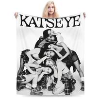 Katseye Kpop Muzikos Antklodė Šilta Minkšta Madinga Pliušinė Lovos Patalynė Metimai Mergaitėms Berniukams Sofai Lovai Flanelinė Paklodė Lovos Užvalkalas 30x40in black