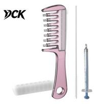 Detangling Massage Scalp Brush Hair Oil Applicator Comb, with Injecting Tube & Brush, Refillable Comb Applicator, Leak Proof Dispenser, Massaging