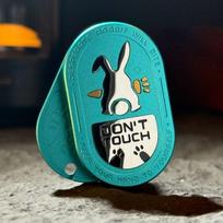 Mix Angry Rabbit Fidget Push Card Decompression Crisp Sound Metal Mechanical Ratchet Push Slider Stress Relief Edc Fingertip Toy blue