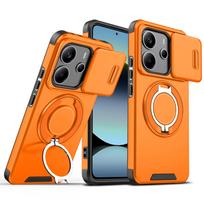 Skirta Realme 14T dėklas Realme 14 5G dangtelis Realme 14T 14 5G magnetinis žiedas šarvuotas slankiojantis kameros objektyvo dėklas Magsafe belaidžio įkrovimo dangtelis realme 14T