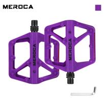 MEROCA Bicycle Multi-Color Nylon Pedals Non-Slip Bearing for Mountain Road Bikes with Reflective Warning Panels From China General