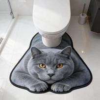 40×50CM 50×60CM Tualeto kilimėlis Neslystantis tualeto grindų kilimėlis Vonios kambario dekoras 40×50CM-Cat pattern