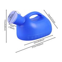2L Portable Urinals for Men Spill Proof Reusable Male Pee Bottle for Outdoor Camping Car Travel Bed Emergency Urination Device blue