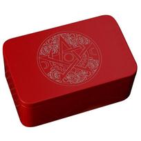Metal Rectangle Organizers Box Playing Card Storage Box Money Coin Holder Box Candy Key Case Business Tarot Storage Can brown