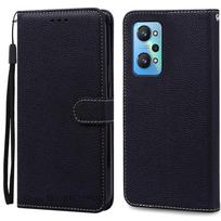 For Realme GT Neo 2 dėklas piniginė atverčiamas knygos formos odinis dangtelis For Realme GT Neo2 dėklas telefono dangtelis Fundas Coque Korpusas For Realme GT Neo 2 juoda