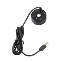 Mist Maker USB Colorful LED Lights 5V Ultra Sound Fountain Atomizer for Pond Rockery Fish Tank Sink Black juoda