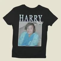 Harry Styles fun Meme graphic 100%Cotton shirt unisex Y2k hip-hop graphic Summer New Men's O-neck Short sleeve Tshirt fan gift 120 gray