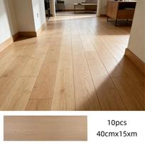 10 vnt. 15x40 cm medžio rašto PVC grindų plytelės, lipnios, atsparios dėvėjimuisi grindys, tinkamos miegamojo ir namų dekoravimui 10pcs