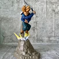 28cm/9.84in Anime Dragon Ball Z Figure Trunks Action Figures Pvc Statue Collection Model Toys for Children Gifts gray